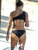 Montana Brown Booty in Bikini on Golden Sandy Beaches of St James Parish in Barbados