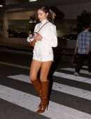 Olivia Culpo Leggy in Boots Out in Santa Monica
