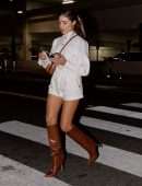 Olivia Culpo Leggy in Boots Out in Santa Monica