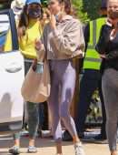 Alessandra Ambrosio Booty, Out for Lunch with Friends at Soho House Malibu