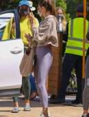 Alessandra Ambrosio Booty, Out for Lunch with Friends at Soho House Malibu
