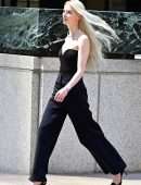 Anya Taylor-Joy in Black Dress On the”Tiffany” Photoshoot in New York