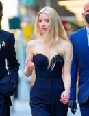 Anya Taylor-Joy in Black Dress On the”Tiffany” Photoshoot in New York
