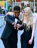 Anya Taylor-Joy in Black Dress On the”Tiffany” Photoshoot in New York