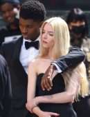 Anya Taylor-Joy in Black Dress On the”Tiffany” Photoshoot in New York