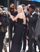 Anya Taylor-Joy in Black Dress On the”Tiffany” Photoshoot in New York