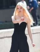 Anya Taylor-Joy in Black Dress On the”Tiffany” Photoshoot in New York