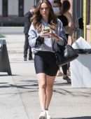 Bailee Madison in Tight Shorts Leaving a Gym in Studio City