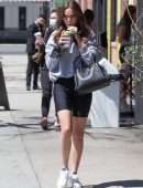 Bailee Madison in Tight Shorts Leaving a Gym in Studio City