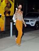 Bella Hadid Cleavage Celebrating Gigi Hadid's Birthday in NYC