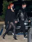 Bella Thorne Upskirt in Black Pantyhose and Short Dress