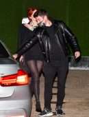 Bella Thorne Upskirt in Black Pantyhose and Short Dress