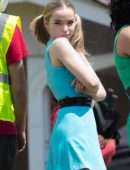 Chloe Bennet, Dove Cameron and Yana Perrault Filming 'Powerpuff Girls' in Atlanta