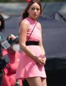 Chloe Bennet, Dove Cameron and Yana Perrault Filming 'Powerpuff Girls' in Atlanta