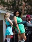 Chloe Bennet, Dove Cameron and Yana Perrault Filming 'Powerpuff Girls' in Atlanta