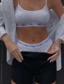 Delilah Belle Hamlin Photoshoot in Sheer Bra