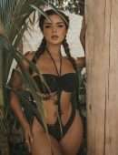 Demi Rose Mawby Booty Photoshoot in Black Bikini