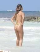Desiree Schlotz Booty in Bikini at a Beach in Tulum