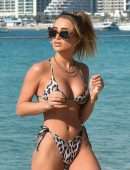 Georgia Harrison in Bikini on the Beach in Dubai