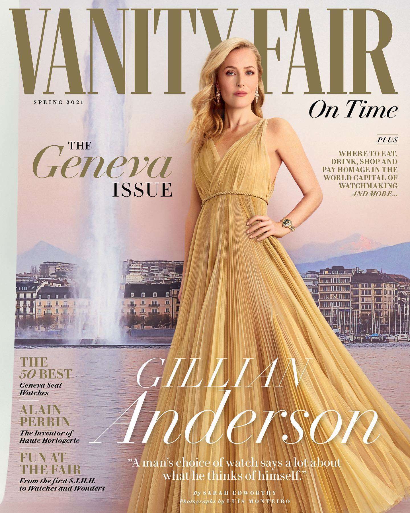 Gillian Anderson in Vanity Fair - on time - Geneva issue, Spring 2021