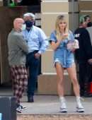Heidi Klum Filming a KIA Commercial for America's Got Talent in Pasadena