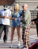 Heidi Klum Filming a KIA Commercial for America's Got Talent in Pasadena