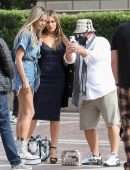 Heidi Klum Filming a KIA Commercial for America's Got Talent in Pasadena