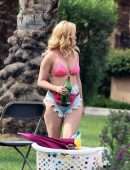Heidi Montag Leggy in Bikini at “The Hills: New Beginnings” Set in La Quinta