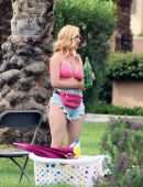 Heidi Montag Leggy in Bikini at “The Hills: New Beginnings” Set in La Quinta