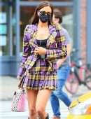 Irina Shayk Leggy in Skirt, Picking up her Daughter in NYC