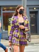 Irina Shayk Leggy in Skirt, Picking up her Daughter in NYC