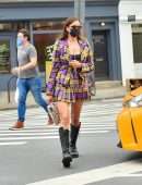Irina Shayk Leggy in Skirt, Picking up her Daughter in NYC