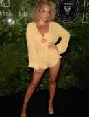 Jasmine Sanders Leggy and Cleavage at Inter Miami CF Season Opening Party at the Goodtime Hotel in Miami