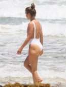 Julianne Hough Booty in Swimsuit on the Beach in Tulum
