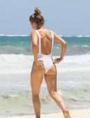 Julianne Hough Booty in Swimsuit on the Beach in Tulum