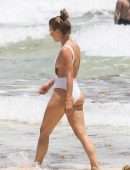 Julianne Hough Booty in Swimsuit on the Beach in Tulum