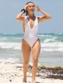 Julianne Hough Booty in Swimsuit on the Beach in Tulum
