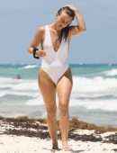 Julianne Hough Booty in Swimsuit on the Beach in Tulum