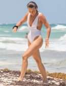 Julianne Hough Booty in Swimsuit on the Beach in Tulum