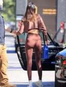 Kendall Jenner Booty in Leggings and Sports Bra
