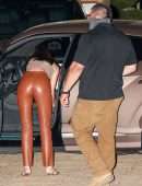 Kendall Jenner Booty in Leather Pants at Nobu Restaurant in Malibu