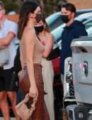 Kendall Jenner Booty in Leather Pants at Nobu Restaurant in Malibu