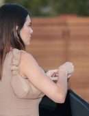 Kendall Jenner Booty in Leather Pants at Nobu Restaurant in Malibu