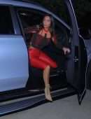 Kim Kardashian Braless in a Black Top Out in West Hollywood