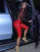 Kim Kardashian Braless in a Black Top Out in West Hollywood