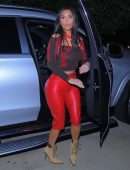 Kim Kardashian Braless in a Black Top Out in West Hollywood