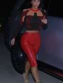 Kim Kardashian Braless in a Black Top Out in West Hollywood
