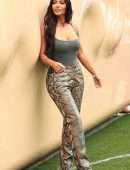 Kim Kardashian Pokies at SKIMS Pop Up Shop in Los Angeles