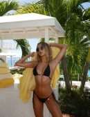 Kimberley Garner in a Tiny Black Bikini