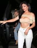 Kylie Jenner Cleavage, Heading to Dinner in Beverly Hills